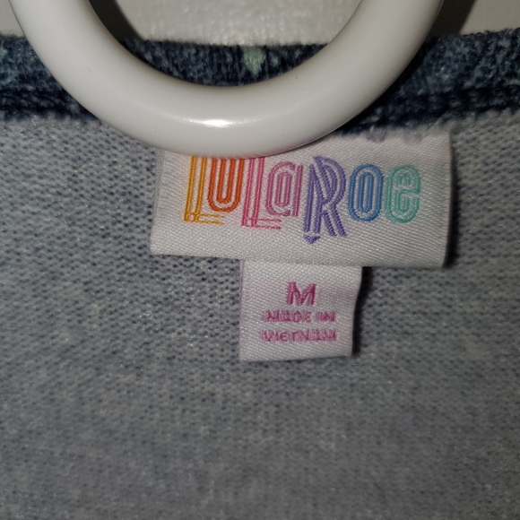 LuLaRoe Joy Vest Duster Sz M New Blue - Picture 3 of 6
